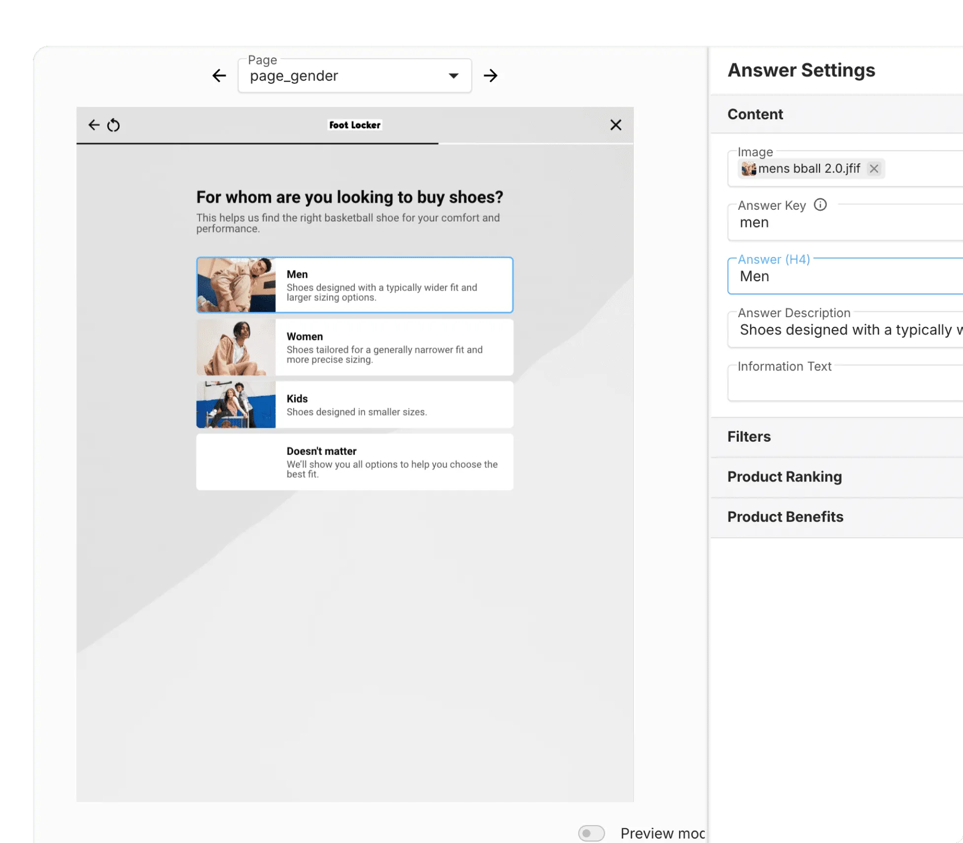 Product finder